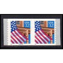 2915A 32c U.S. Flag Over Porch Fine MNH CNP Left 44444A P/UL PA1797
