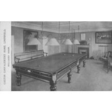 Billiard Room at Caxton Convalescent Home Limpsfield Surrey Postcard