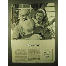 1945 Ansco Cykora Paper Ad - Harmony