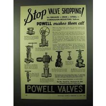1950 Powell Valves Ad - 1333-A, 11323 W.E., 1793, 150