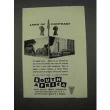 1955 South Africa Tourism Ad - Land of Contrast