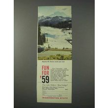 1959 Washington Tourism Ad - Majestic Mt. Rainier