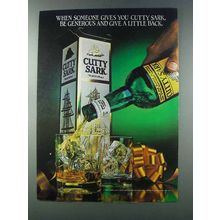 1981 Cutty Sark Scotch Ad - Be Generous Give Back