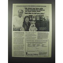 1983 Save the Children Ad - Paul Newman, J. Woodward