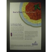 2003 AstraZeneca Nexium Ad - Bowl of Pasta?