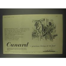 1954 Cunard Cruise Ad - Dancing this afternoon?