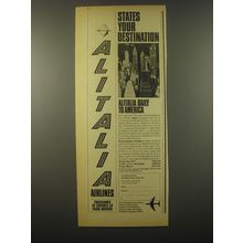 1965 Alitalia Airlines Ad - States your destination