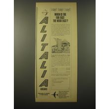 1965 Alitalia Airlines Ad - When is the far east the near east?