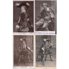Martin Harvey in The Breed Of The Treshams 4x Theatre RPC Postcard s