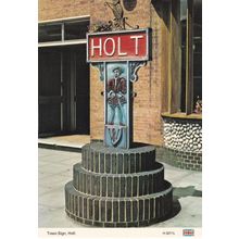 Town Sign Holt Norfolk Postcard