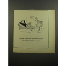 1952 American Airlines Advertisement - Psychiatrist Cartoon