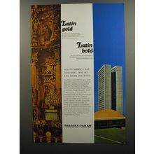 1966 Panagra and Pan Am Airlines Ad - Latin gold Latin bold