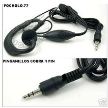 2 MICROFONOS AURICULARES PARA WALKIES COBRA PINGANILLOS CON PTT