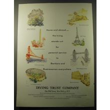 1960 Irving Trust Company Ad - Home and abroad - Famous Landmarks