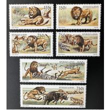 Bénin 2001 Mi. 1324 - 1326 Lions Africains Lion Löwe Faune Zèbre Buffle MNH