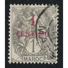 Fr. Morocco 1c Ovpt 1908 Canc SG#14 MI#20 Sc#11