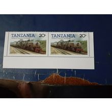 tanzania 20/- railway train stamp MNH