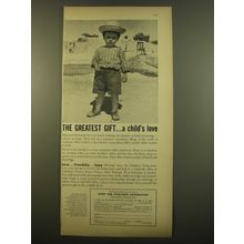 1961 Save the Children Federation Ad - The greatest gift.. A child's love