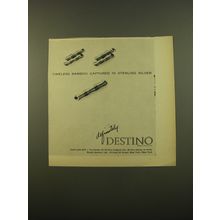 1961 Destino Cuff Links and Tie Holder Advertisement - Timeless bamboo