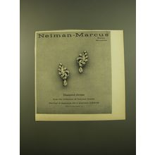 1961 Neiman-Marcus Earclips Advertisement - Diamond Drops