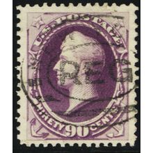 218, Used VF/XF 90¢ Perry - With Graded 85 PFC Certificate * Stuart Katz