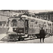 Sheboygan Falls Wisconsin Train in Disaster Weather Driver USA Old Postcard