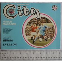 1982 programme Manchester City v. Everton