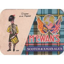 BEER MAT - McEWANS BREWERY - SCOTCH (EXPORT TO BELGIUM) - (Cat No 015) - (1974)