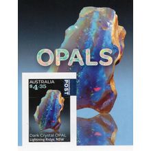 AUSTRALIA: 2025, OPALS. DARK CRYSTAL OPAL INTERNATIONAL POST, MNH, BOOKLET PAGE.