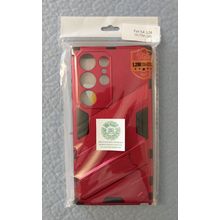 NIP SAMSUNG S24 ULTRA 5G RED PHONE CASE with KICKSTAND DROP PROTECTION
