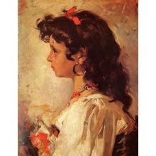 Sorolla_Joaquin_Cabeza_de_Italiana Poster Canvas Movie Film Print A0 A1 A2 A3 A4