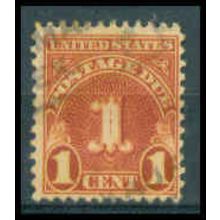 Used J80 1c Postage Due Barely Clears WA1277