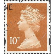 GB, QE II, Machin, orange-tan 1998, 10p, #2