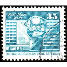 Germany 1980 DDR Karl Marx Small Edition 35Pfg Used Stamp
