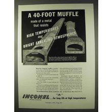 1947 Inconel Metal Ad - A 40-Foot Muffle