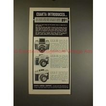 1963 Exa IB, Exa IA, and Exa II Camera Ad - Introduces!
