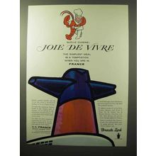 1964 French Line Cruise Ad - Joie de Vivre