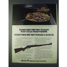 1978 Marlin 336 Rifle Ad - Texas Fried Venison
