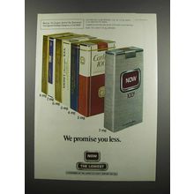1983 Now Cigarettes Ad - We Promise you Less