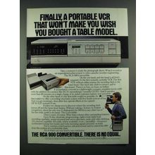 1983 RCA 900 Convertible VCR Ad - A Portable VCR