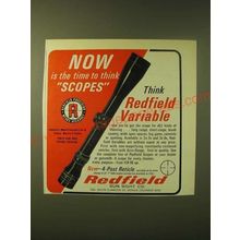1966 Redfield Variable Scope Ad - Now is the time to think scopes