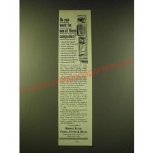 1951 Merrill Lynch, Pierce, Fenner & Beane Ad - Do you work for one of these