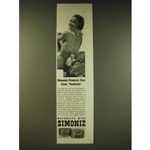 1936 Simoniz Wax Ad - Simoniz protects cars from Sunburn