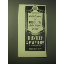 1948 Huntley & Palmers Biscuits Ad - World-famous for Biscuits