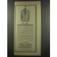 1956 Brooks Brothers Clothing Ad - For men and boys.. our exclusive Brooksweave