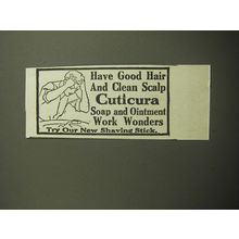 1928 Cuticura Soap and Ointment Ad - Have good hair and clean scalp