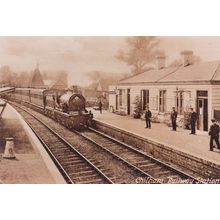 Chilham Railway Station Platform Kent Real Photo Transport Postcard