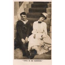 Military Sailor Dumps Girlfriend Love Letter Old Comic Real Photo Postcard