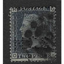 GB 1858-79 QV 2d PLATE 15 WMK LARGE CROWN USED SG47 PIN PERF NCS