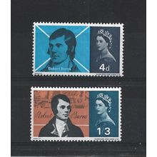 GB.Burns Commemoration set of 2.Mounted Mint.Jul25c